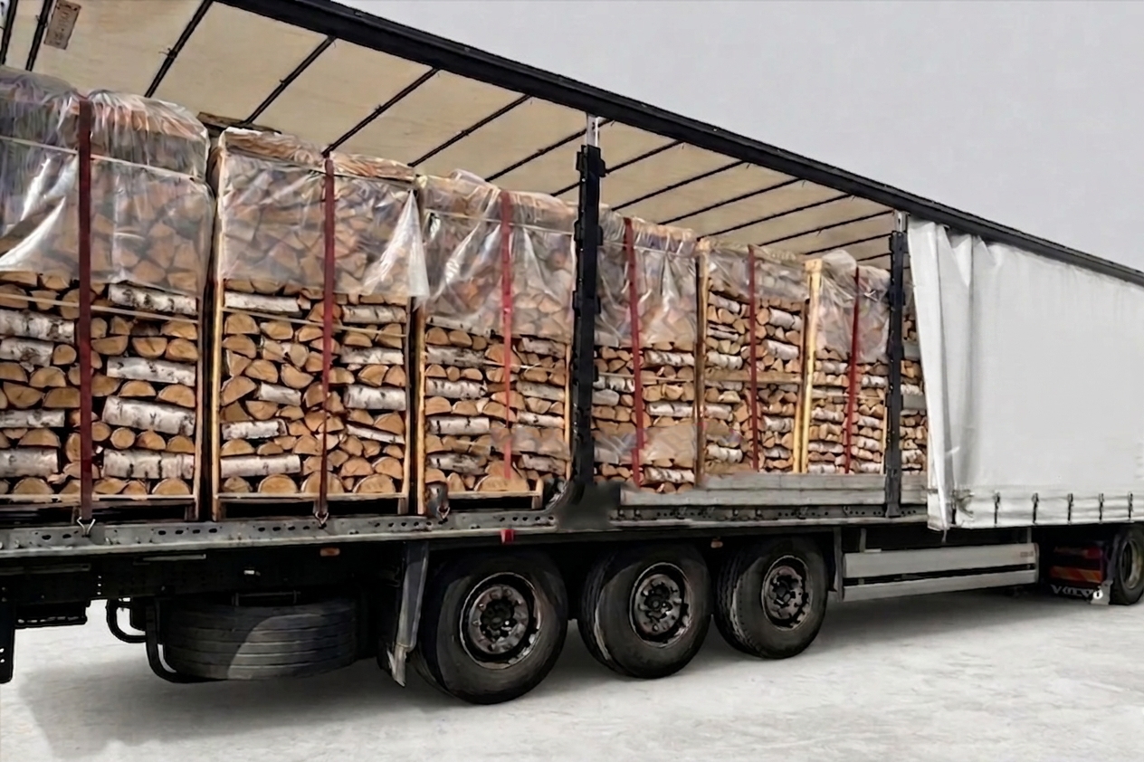 LKW-Ladung Brennholz – Buche – 25 cm – kammergetrocknet – 1,8 RM Paletten – Bild 3